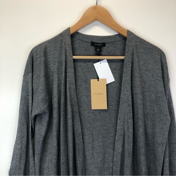 Halogen long open cardigan sweater gray - XS - Picture 4 of 11